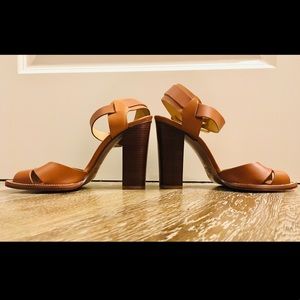 Polo Ralph Lauren Open Toe Leather Heels